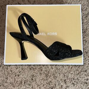 Black (sparkle) MK Cara Sandal 8.5